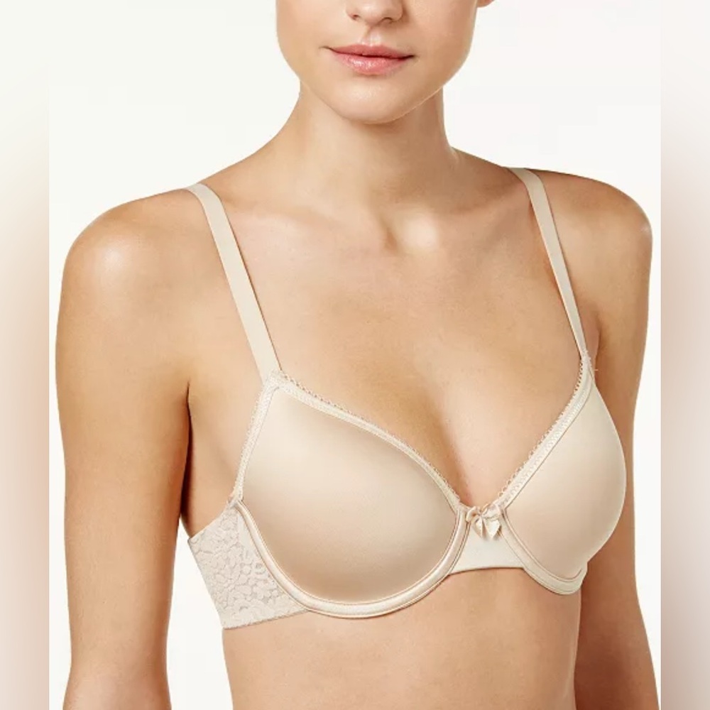 Wacoal Halo Lace Spacer Underwire T-Shirt Bra 853205 US 32DD Nude